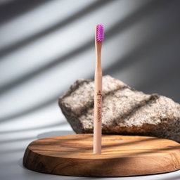 Adult Bamboo Toothbrush (Round Handle)