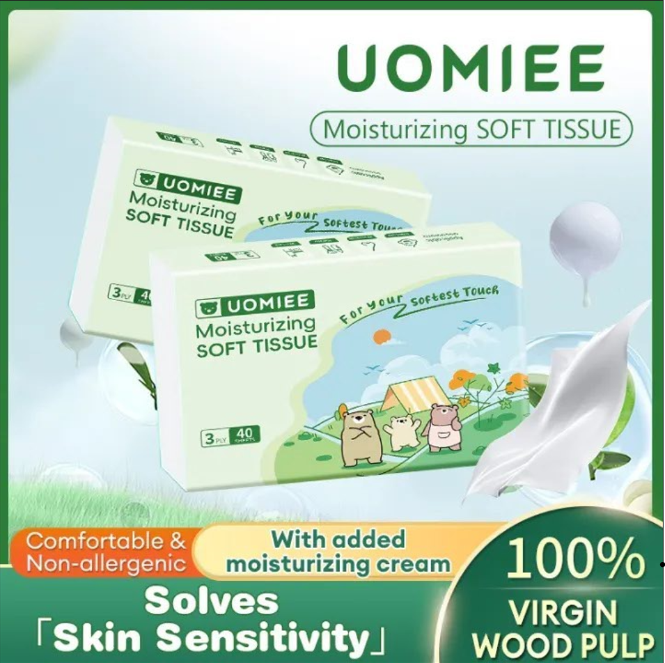 [CARTON]  Uomiee Moisturizing Soft Tissue