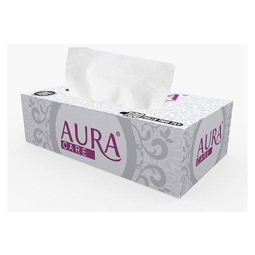 Aura Care Tissue Box, 2Ply 100sheets