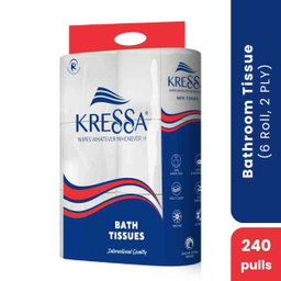 KRESSA Bathroom Tissue 6 Roll (240 Pulls), 2 Ply (8906132310111)