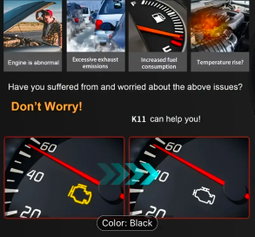 Compact OBD2 Car Diagnostic Scanner - USB Powered, No Battery Required