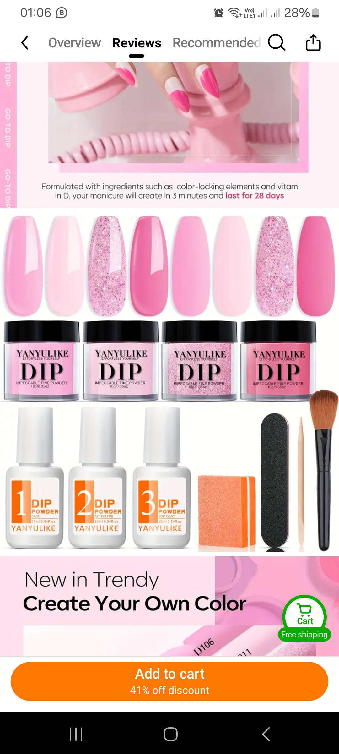 Pink Acrylic Dip Kit_0