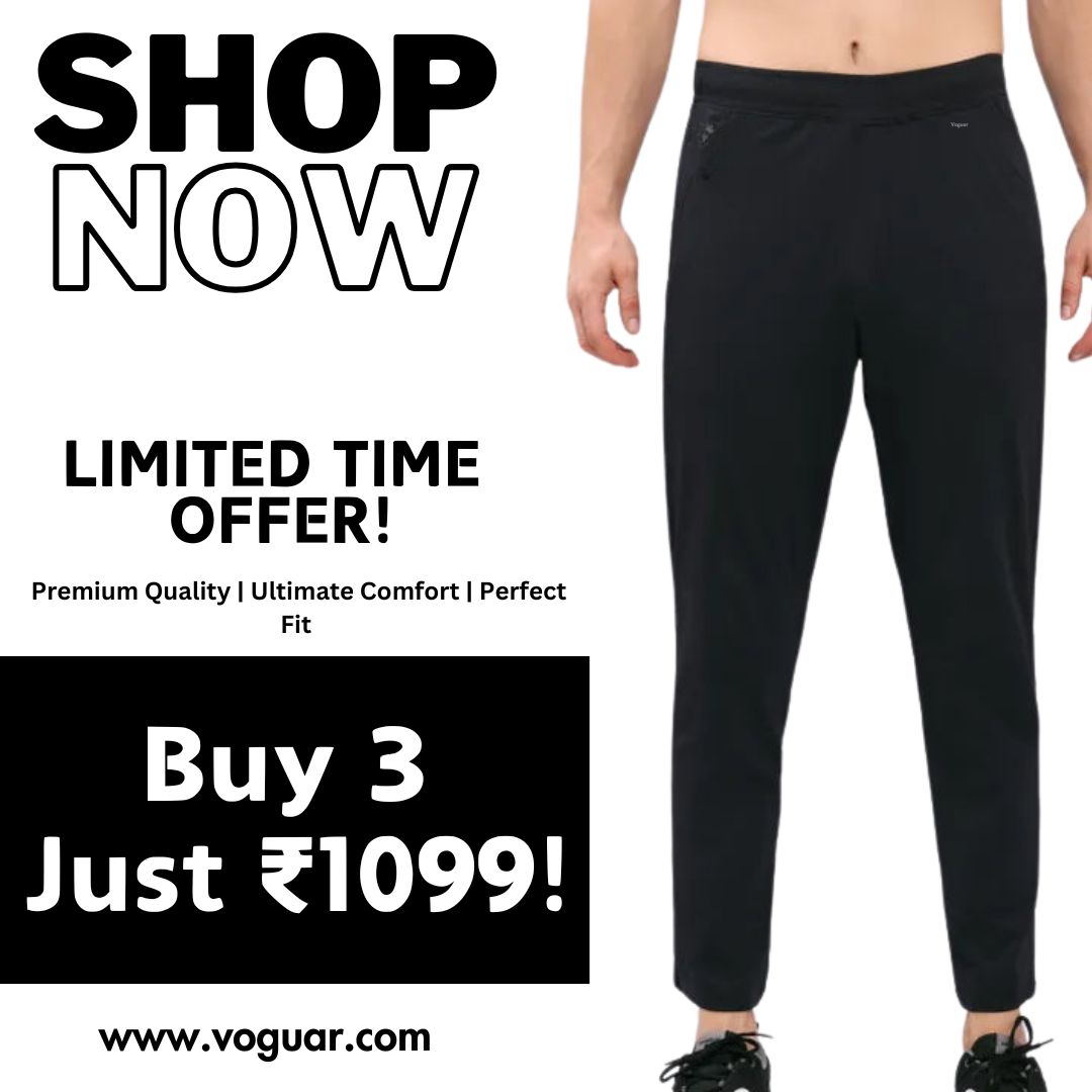 Voguar joggers combo pack of 3 
