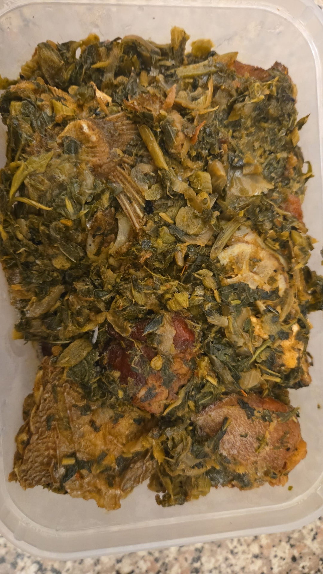Stew Greens with Fish