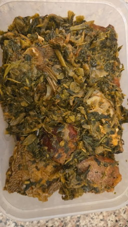 Stew Greens with Fish