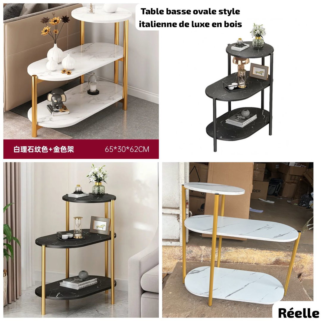 Table basse ovale 