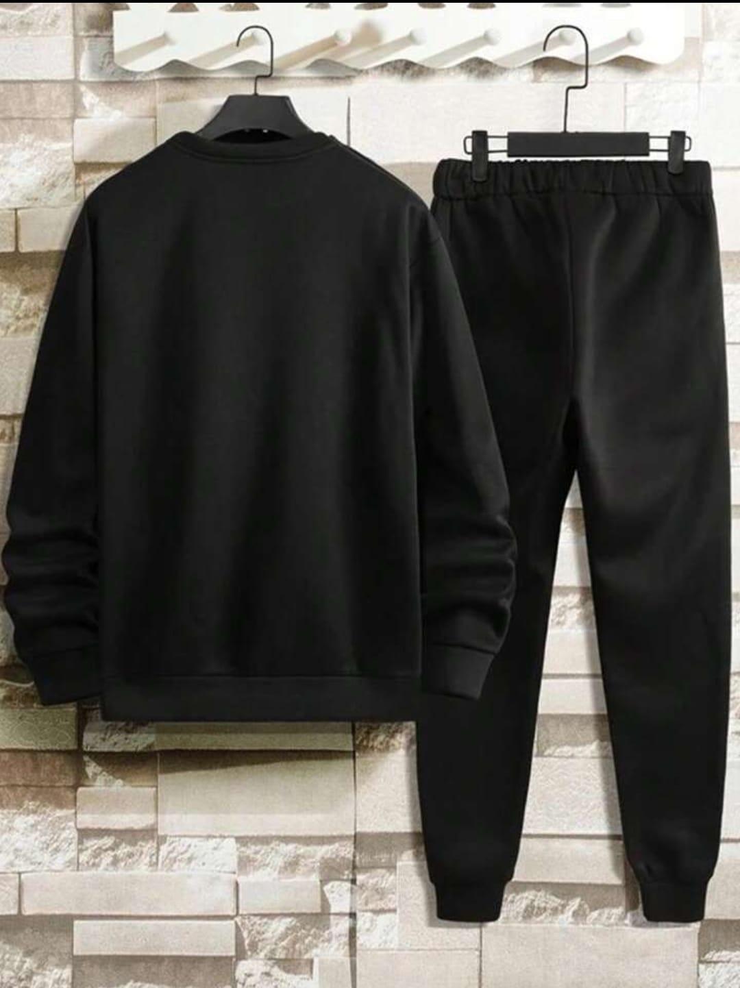 2 PCs Unisex Fit Printed sweatshirt Track Suit _1