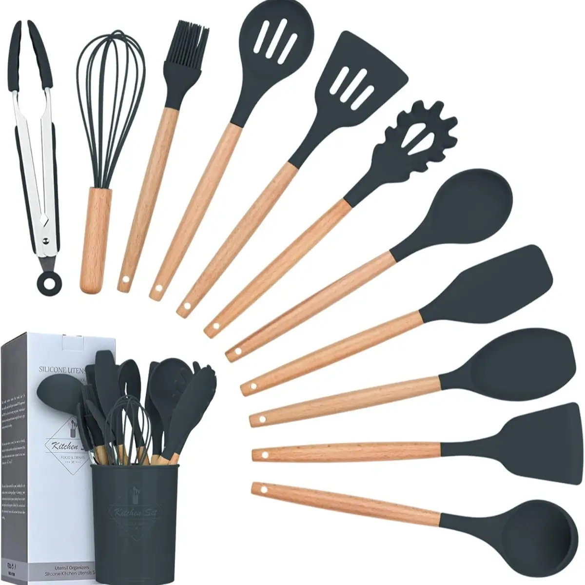 12 Pcs Silicone Kitchenware Set