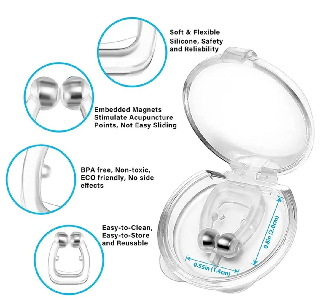 Anti Snore device for men and woman Silicone Magnetic Nose Clip For heavy Snoring sleeper, Snore Stopper, Anti Snoring Device (1 Pc)