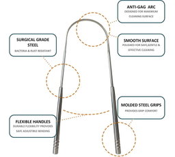 Silver tongue cleaner 