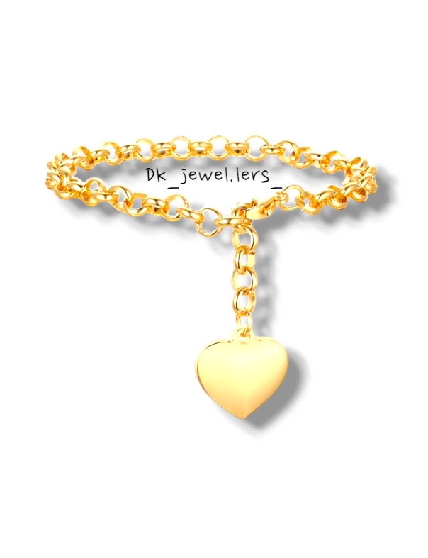 Titanium steel heart vintage link bracelet_0