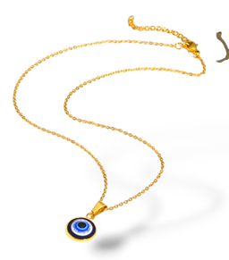 Stainless steel enamel eye pendant