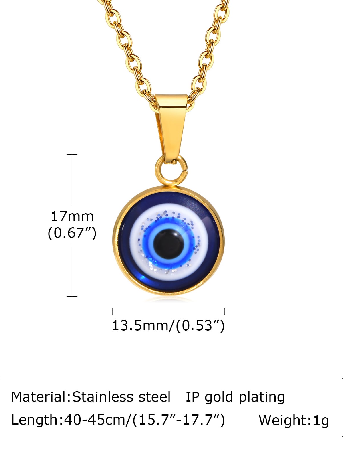Stainless steel enamel eye pendant_1