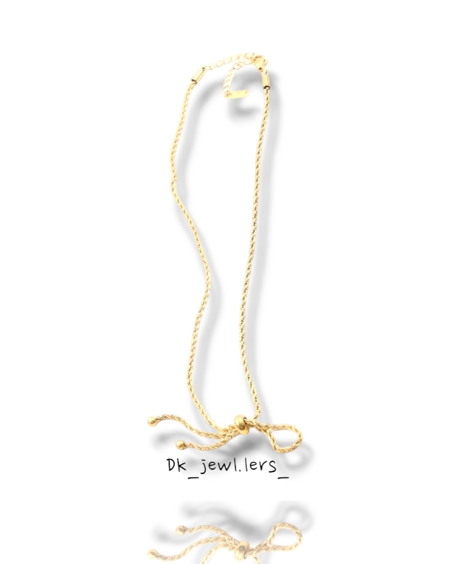Titanium steel  twist chain necklace_0