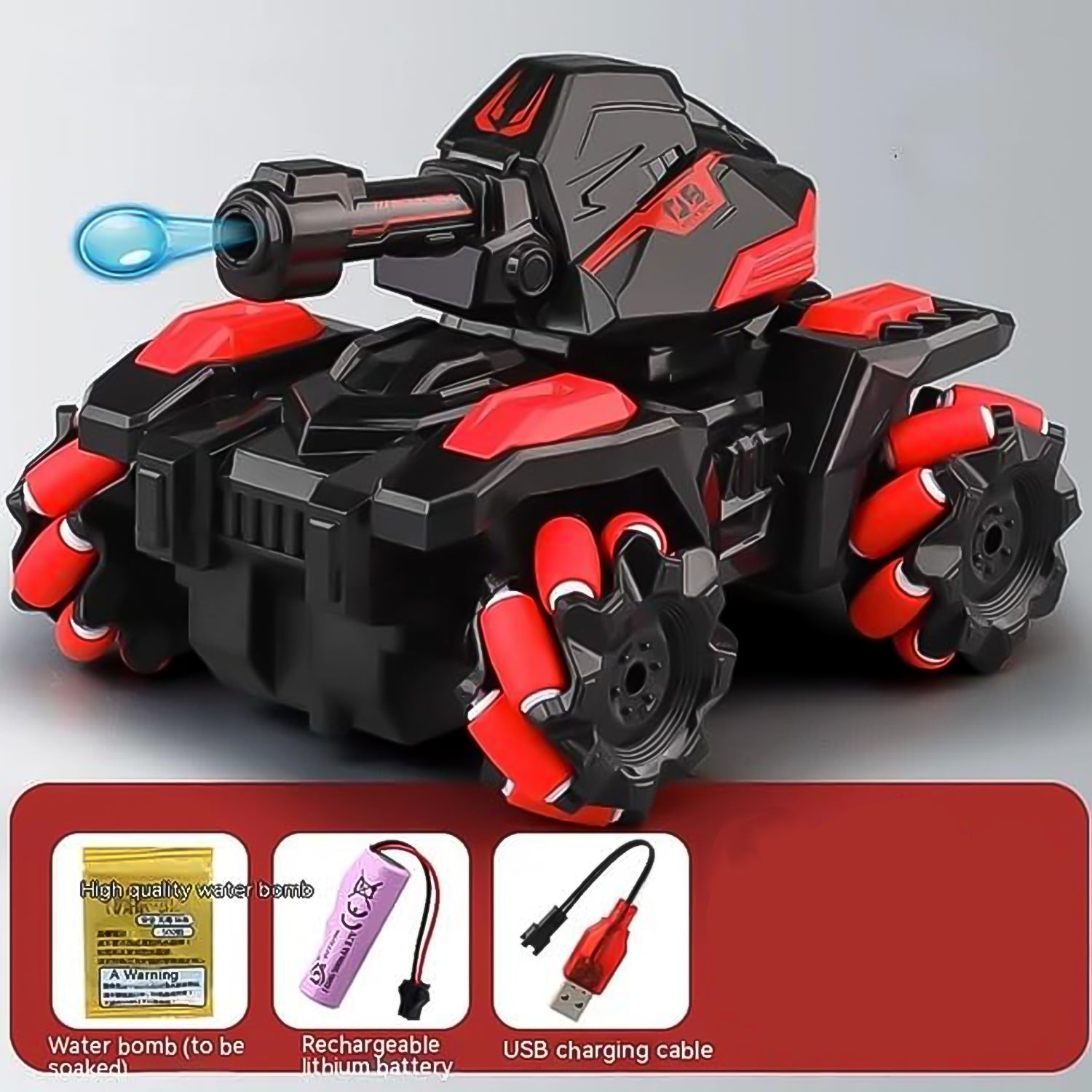 New Remote Control Vehicle 4wd Off Road Climbing Vehicle Water Bomb Armored Tank Battle Launcher Boys' Children's Toy Car_0