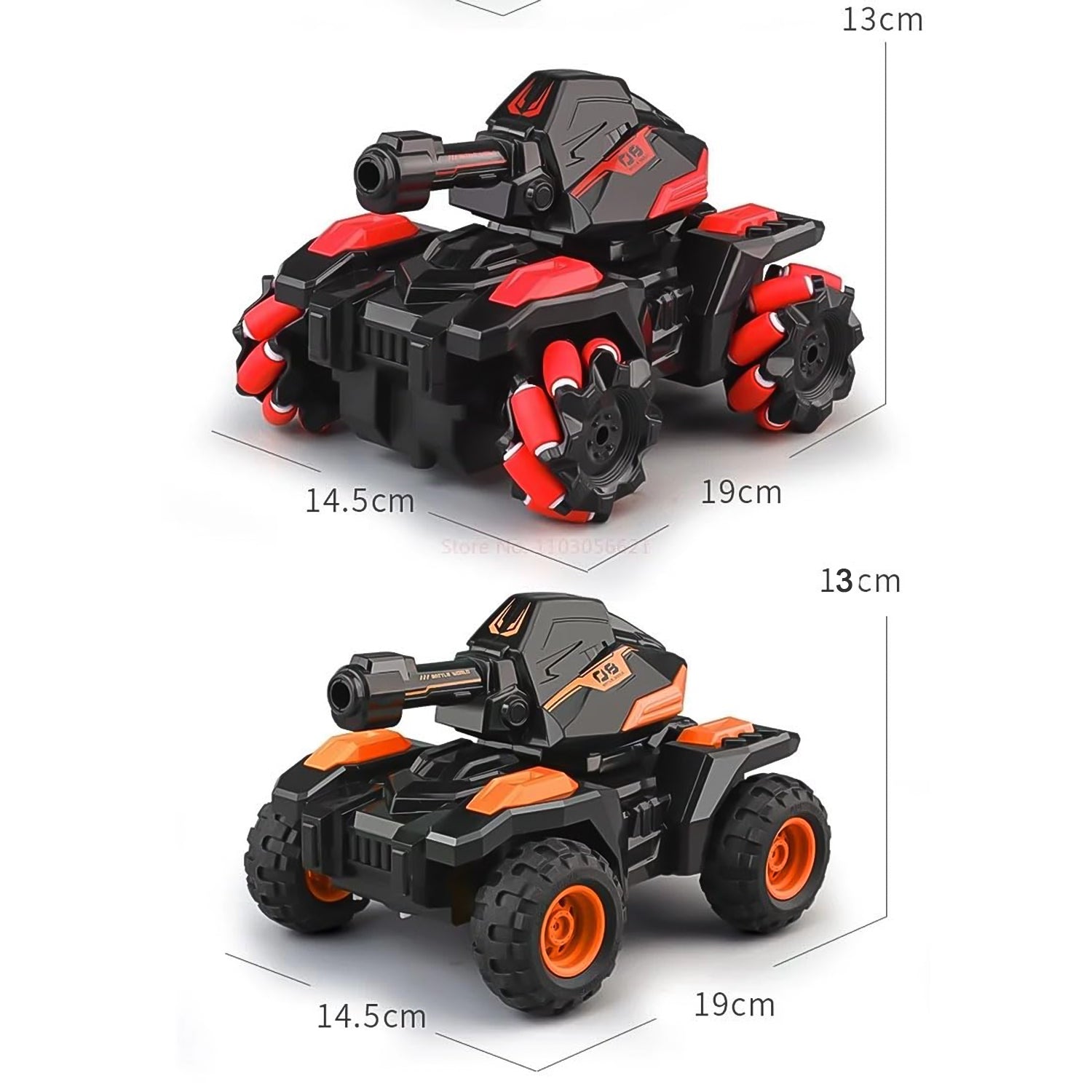 New Remote Control Vehicle 4wd Off Road Climbing Vehicle Water Bomb Armored Tank Battle Launcher Boys' Children's Toy Car_1