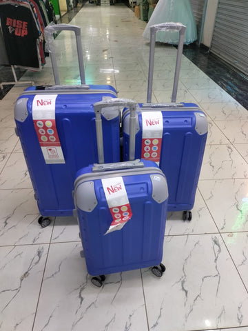 Suitcase 3pc Set (Rubber) - Blue_0