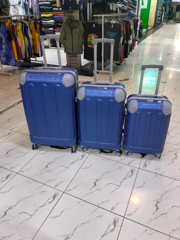 Suitcase 3pc Set (Rubber) - Blue_1
