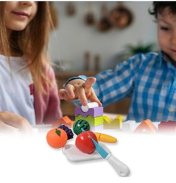Realistic Sliceable Fruits Cutting Play Toy Set, Fruit Cutting Toy for Kids, Sliceable Fruit Cutting Toy Set for KIDS, Fruits Cut Toy(7Pcs Set)