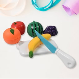 Realistic Sliceable Fruits Cutting Play Toy Set, Fruit Cutting Toy for Kids, Sliceable Fruit Cutting Toy Set for KIDS, Fruits Cut Toy(7Pcs Set)