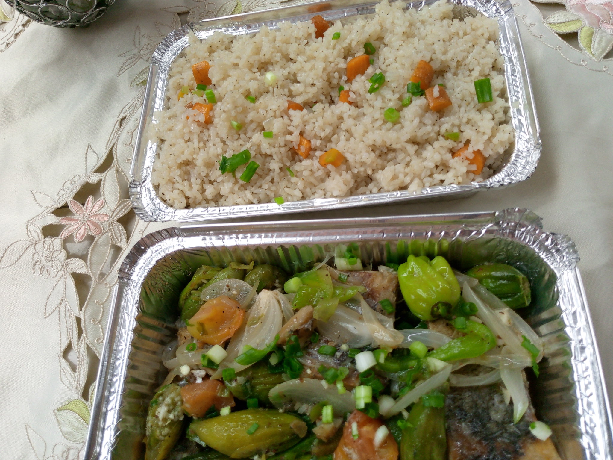 Poisson salé aux aubergines _1