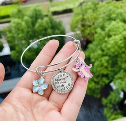 Motivational Stitch Jewelry with Charm