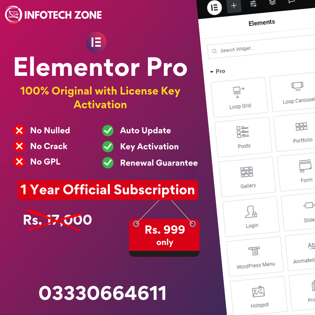 Elementor Pro Official 1 Year_0