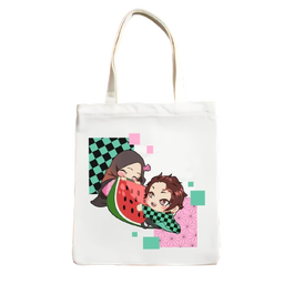 [PRE-ORDER] Tanjiro x Nezuko Totebag (Demon Slayer Edition) - WHITE
