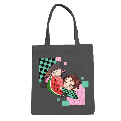 [PRE-ORDER] Tanjiro x Nezuko Totebag (Demon Slayer Edition) - BLACK