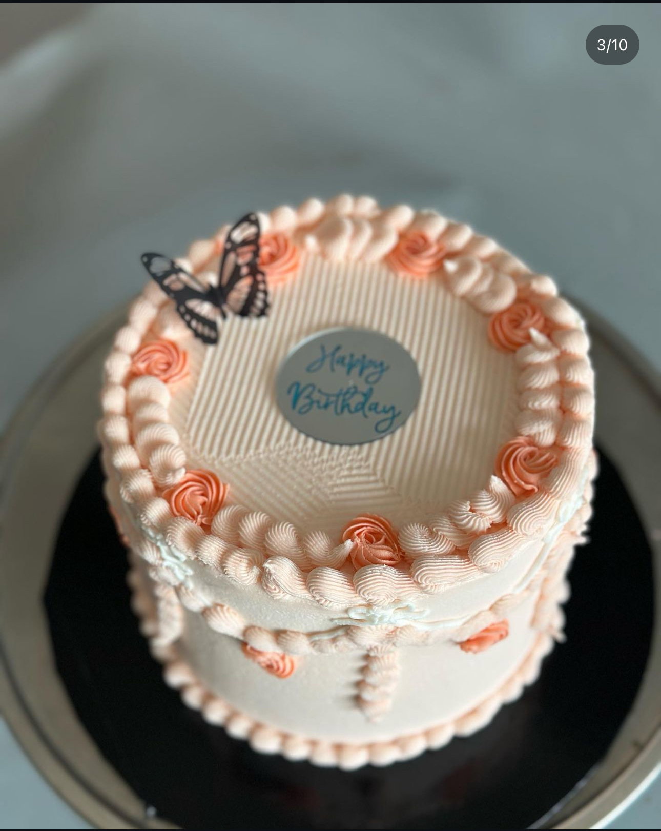 6 inches 2 Layers Buttercream cake  _3
