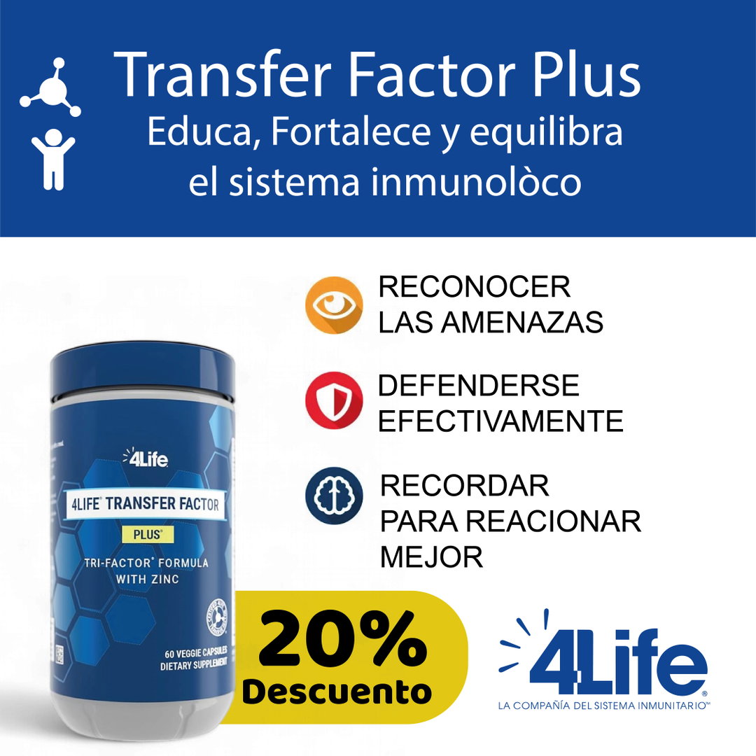 4Life Transfer Factor Plus con Zinc - Suplemento inmune