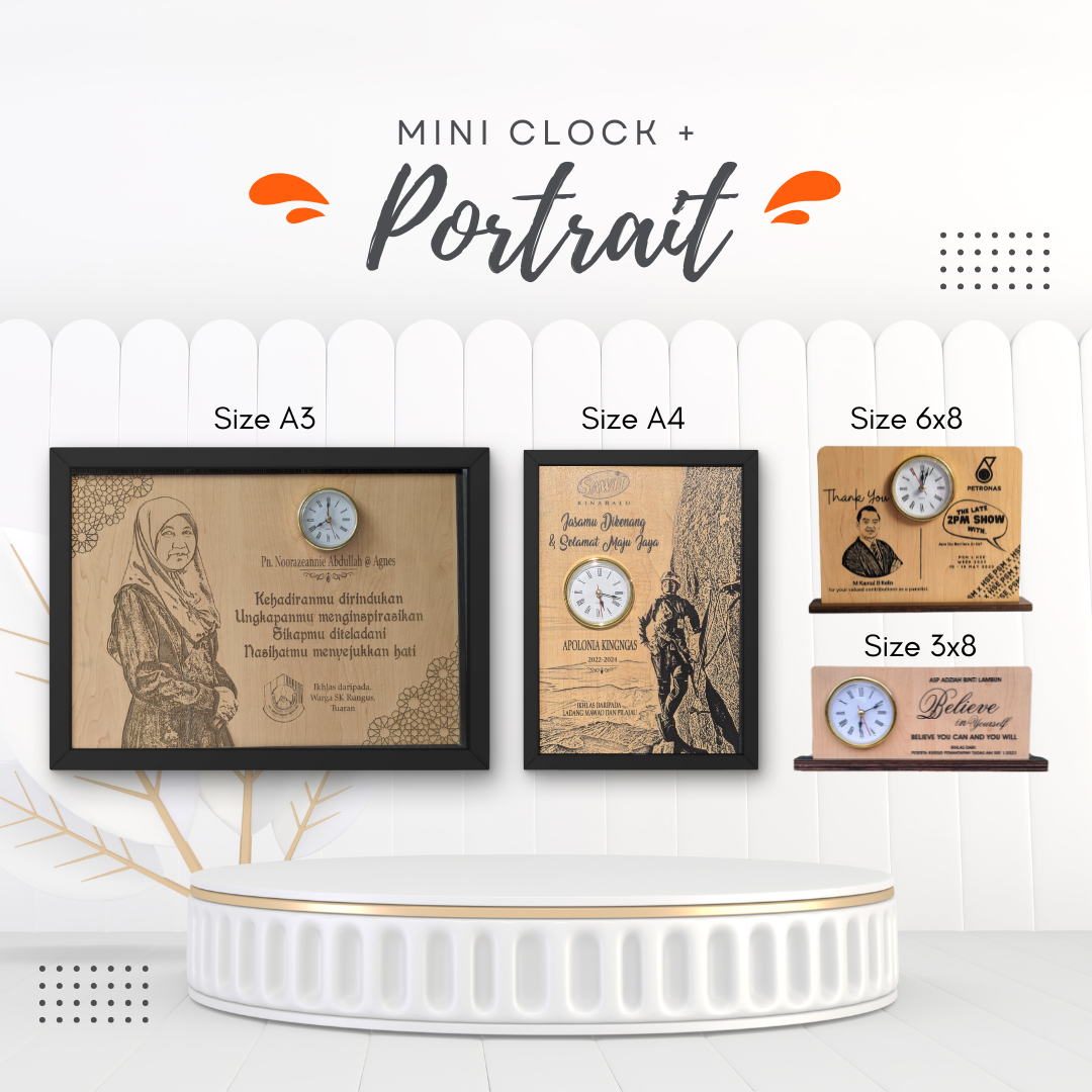 Portrait + Mini Clock