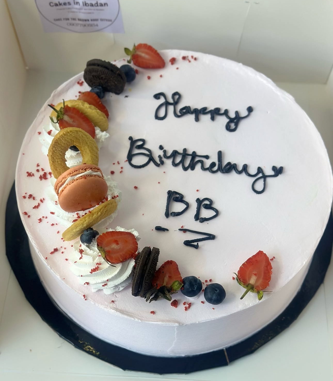  9 inches 1 Layer Whipped cream cake  _2