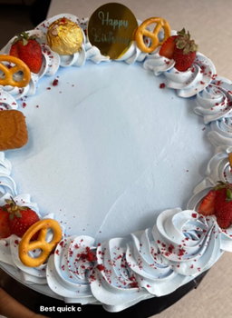  10 inches 1 Layer Whipped cream cake   