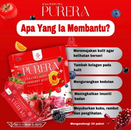 PURERA Gluta Collagen Strawberry & Vit C