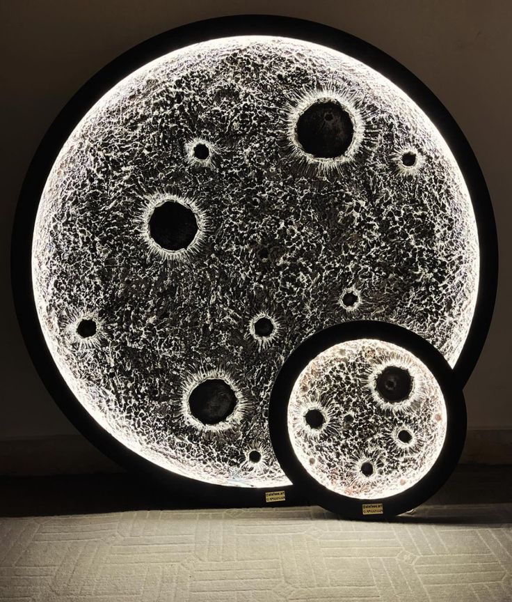 Illuminated Lunar Surface Decor