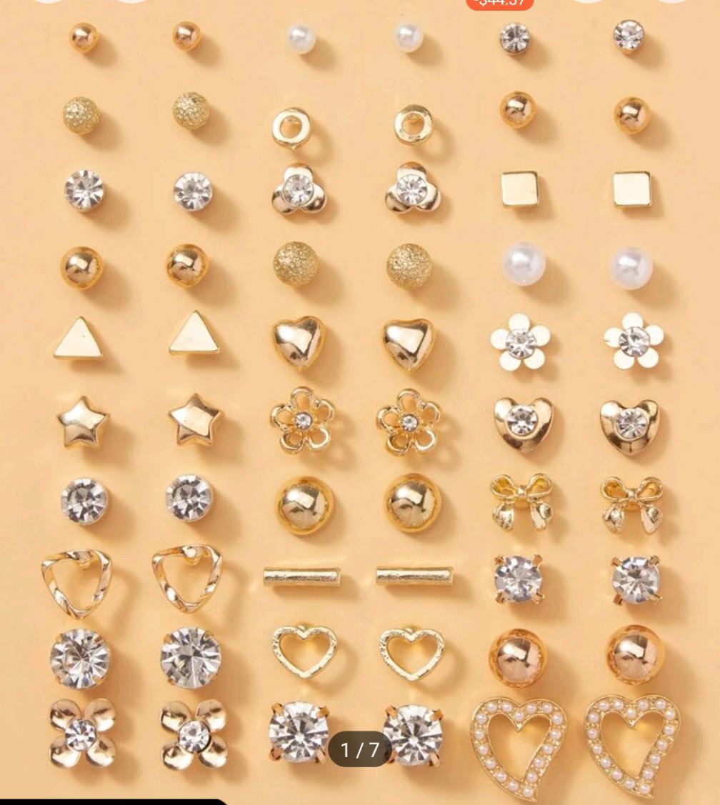 Ladies earrings 30 pairs 