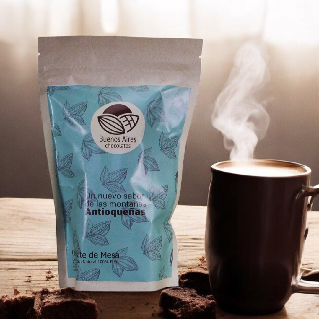Chocolate Artesanal de Mesa 100% cacao orgánico 250 gr 