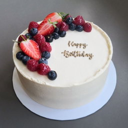 8 inches  2 Layers Whipped cream Cake    