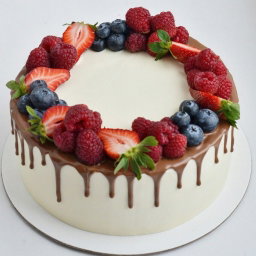 9 inches  2 Layers Whipped cream Cake    