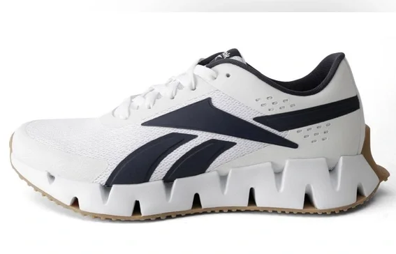 Reebok Men's Zig Dynamica 2.0 CL Lace Up Running Shoes white/vector blue/pure grey 12â€