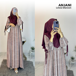 Dress Anjani Pita Rayon Diamond Set Hijab - All Size