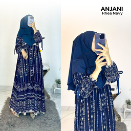 Dress Anjani Pita Rayon Diamond Set Hijab - All Size