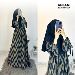 Dress Anjani Pita Rayon Diamond Set Hijab - All Size