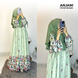 Dress Anjani Pita Rayon Diamond Set Hijab - All Size
