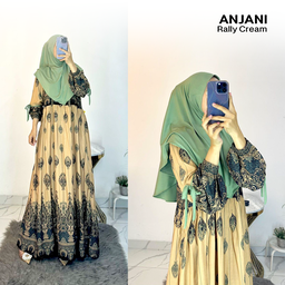 Dress Anjani Pita Rayon Diamond Set Hijab - All Size