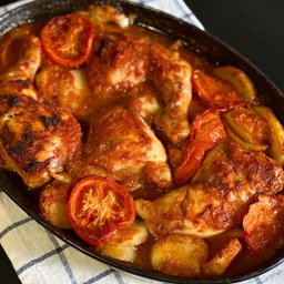Chicken & Potatoes - صينية بطاطس بالدجاج