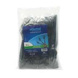 AL JATTAL PLASTIC FORK (BLACK) 50 PCS