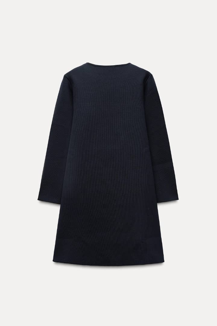 Robe noire tendance luxe zara_2