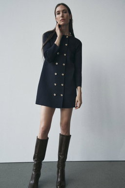 Robe noire tendance luxe zara